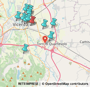 Mappa Strada M. Dal Pra, 36040 Torri di Quartesolo VI, Italia (4.44357)