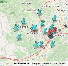 Mappa Via Cesare Battisti, 36071 Arzignano VI, Italia (6.72722)
