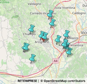 Mappa Via Cesare Battisti, 36071 Arzignano VI, Italia (6.51143)