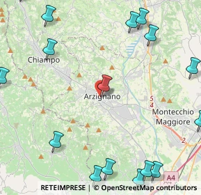 Mappa Via Sega, 36071 Arzignano VI, Italia (6.65556)