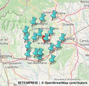 Mappa Via Sega, 36071 Arzignano VI, Italia (11.42444)