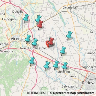 Mappa Via Magellano, 36043 Camisano Vicentino VI, Italia (7.01385)