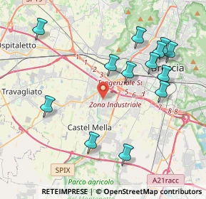 Mappa Via G. Di Vittorio, 25125 Brescia BS, Italia (4.38692)