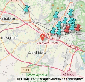 Mappa Via G. Di Vittorio, 25125 Brescia BS, Italia (4.69583)