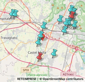 Mappa Via G. Di Vittorio, 25125 Brescia BS, Italia (4.84059)