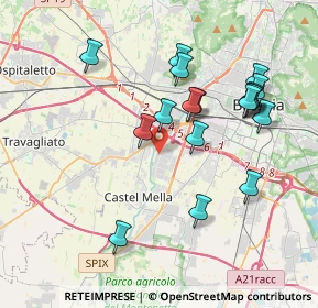 Mappa Via G. Di Vittorio, 25125 Brescia BS, Italia (3.75556)