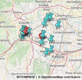 Mappa Via degli Alpini, 36043 Camisano Vicentino VI, Italia (11.4965)