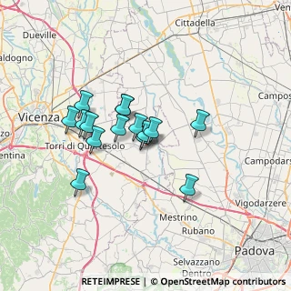 Mappa Via degli Alpini, 36043 Camisano Vicentino VI, Italia (5.26467)
