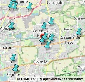 Mappa Via Fabio Filzi, 20063 Cernusco sul Naviglio MI, Italia (2.35688)