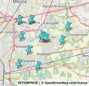 Mappa Via Fabio Filzi, 20063 Cernusco sul Naviglio MI, Italia (3.64385)