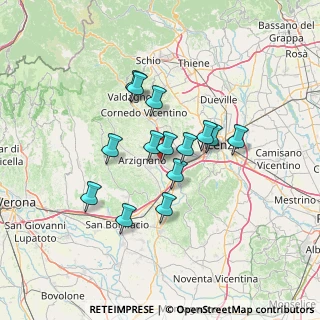 Mappa Via San Marco, 36075 Montecchio Maggiore VI, Italia (10.66357)