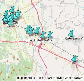 Mappa Via Udine, 36040 Torri di Quartesolo VI, Italia (5.3815)