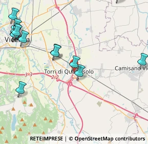 Mappa Via Udine, 36040 Torri di Quartesolo VI, Italia (5.57857)