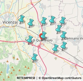 Mappa Via Udine, 36040 Torri di Quartesolo VI, Italia (3.36667)