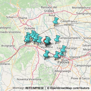 Mappa Via Padre A. Menin, 36043 Camisano Vicentino VI, Italia (9.622)