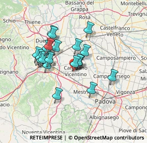 Mappa Via Padre Aurelio, 36043 Camisano Vicentino VI, Italia (11.472)