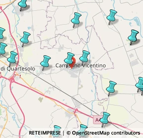 Mappa Via Padre A. Menin, 36043 Camisano Vicentino VI, Italia (6.3265)