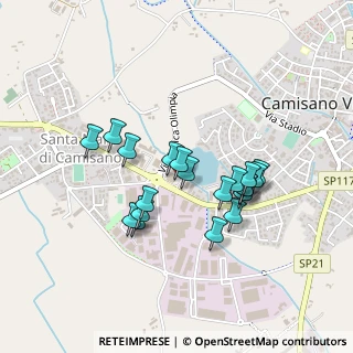 Mappa Via Padre A. Menin, 36043 Camisano Vicentino VI, Italia (0.374)