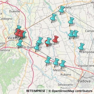Mappa Via Padre A. Menin, 36043 Camisano Vicentino VI, Italia (8.742)