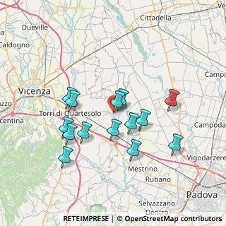 Mappa Via Padre A. Menin, 36043 Camisano Vicentino VI, Italia (6.50214)