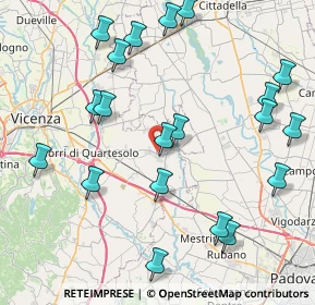 Mappa Via Padre A. Menin, 36043 Camisano Vicentino VI, Italia (9.5125)