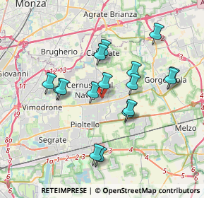 Mappa Via Giuseppe di Vittorio, 20063 Cernusco sul Naviglio MI, Italia (3.3275)