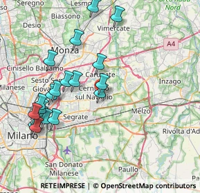 Mappa Via Giuseppe di Vittorio, 20063 Cernusco sul Naviglio MI, Italia (8.4335)