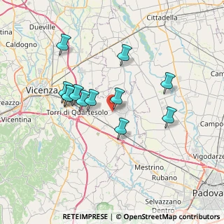 Mappa Via Bachelet, 36043 Camisano Vicentino VI, Italia (6.46083)