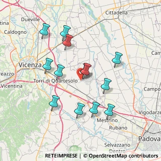 Mappa Via Bachelet, 36043 Camisano Vicentino VI, Italia (7.01308)