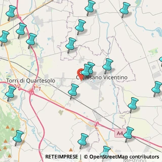 Mappa Via Bachelet, 36043 Camisano Vicentino VI, Italia (6.352)