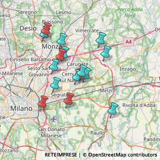 Mappa Via Giacomo Puccini, 20051 Cassina de' Pecchi MI, Italia (6.672)