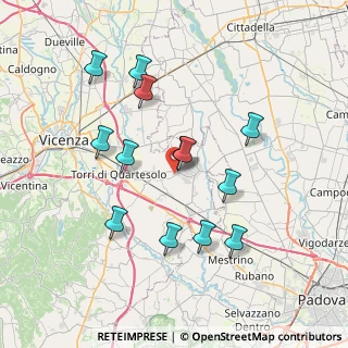 Mappa Viale Magellano, 36043 Camisano Vicentino VI, Italia (7.01538)