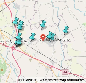 Mappa Viale Magellano, 36043 Camisano Vicentino VI, Italia (3.92357)