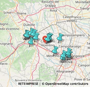 Mappa Viale Magellano, 36043 Camisano Vicentino VI, Italia (11.48706)