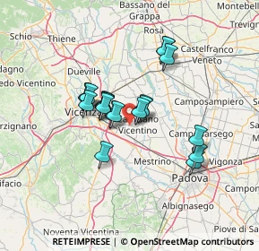 Mappa Viale Magellano, 36043 Camisano Vicentino VI, Italia (10.2165)