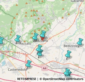 Mappa Via Angelo Inganni, 25080 Mazzano BS, Italia (5.27417)