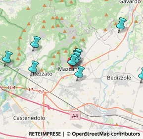 Mappa Via Angelo Inganni, 25080 Mazzano BS, Italia (3.93182)