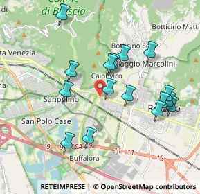Mappa Viale Sant'eufemia, 25135 Brescia BS, Italia (1.865)