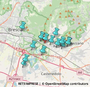 Mappa Viale Sant'eufemia, 25135 Brescia BS, Italia (2.69067)