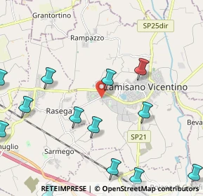 Mappa Via Negrin, 36043 Camisano Vicentino VI, Italia (2.83769)