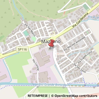 Mappa Piazza Paganora, 20, 25080 Mazzano, Brescia (Lombardia)
