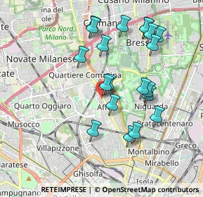 Mappa Via Franco Faccio, 20161 Milano MI, Italia (1.8725)