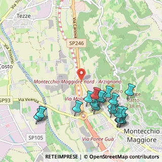Mappa SP246, 36075 Montecchio Maggiore VI, Italia (1.197)