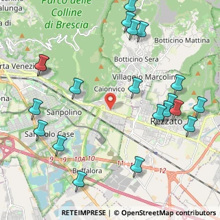 Mappa Via Pietro Cossa, 25135 Brescia BS, Italia (2.6975)