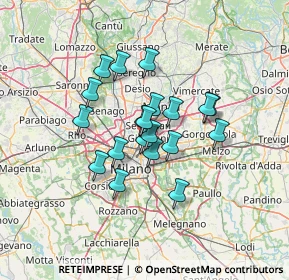 Mappa Via Euclide, 20128 Milano MI, Italia (9.8035)