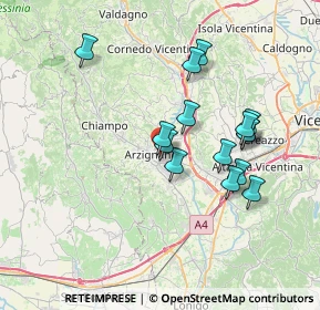 Mappa Via Almerigo da Schio, 36071 Arzignano VI, Italia (6.50267)