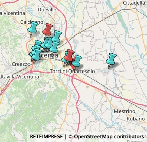 Mappa Via Venezia, 36040 Torri di Quartesolo VI, Italia (6.64632)