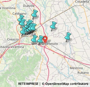 Mappa Via Venezia, 36040 Torri di Quartesolo VI, Italia (6.97813)