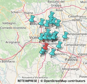 Mappa Via Venezia, 36040 Torri di Quartesolo VI, Italia (9.105)