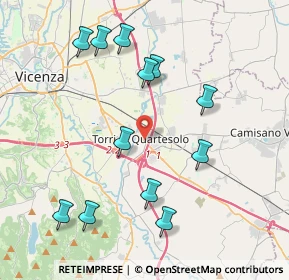 Mappa Via Venezia, 36040 Torri di Quartesolo VI, Italia (4.26667)